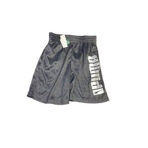 PUMA Boys Polyester Gray Elastic Waist Pocket Active Athletic Shorts Size 5
